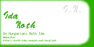 ida noth business card